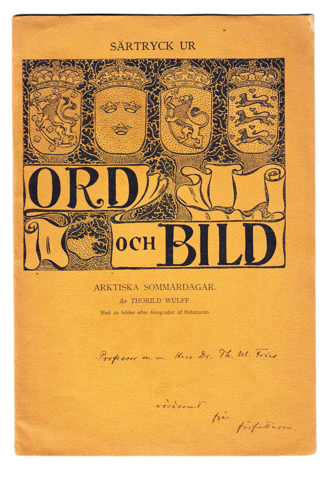 WULFF, Thorild.